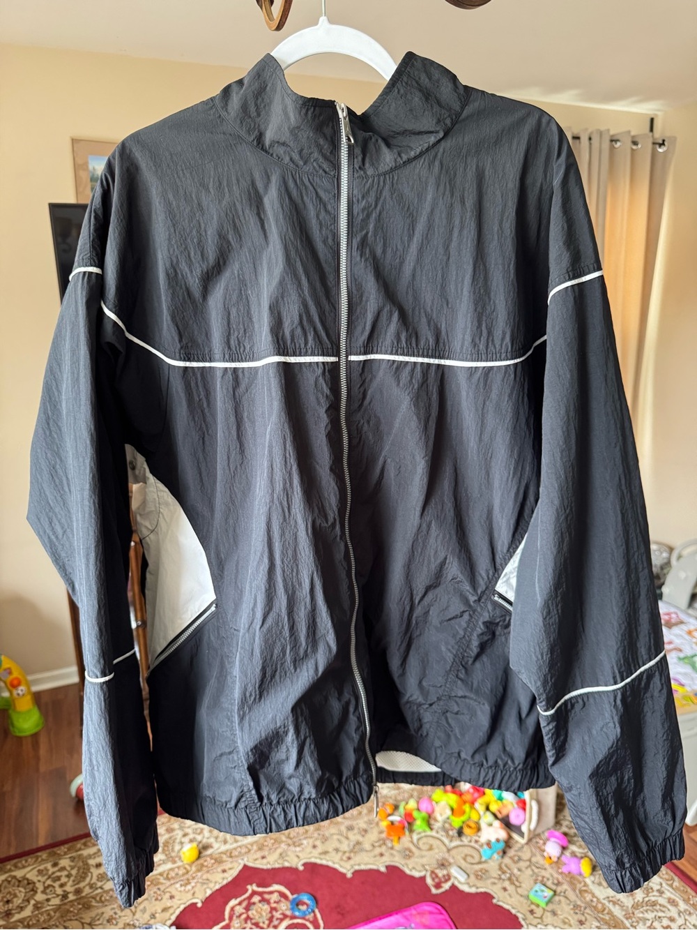 Jordan Black Windbreaker Jacket with Matching Joggers SET